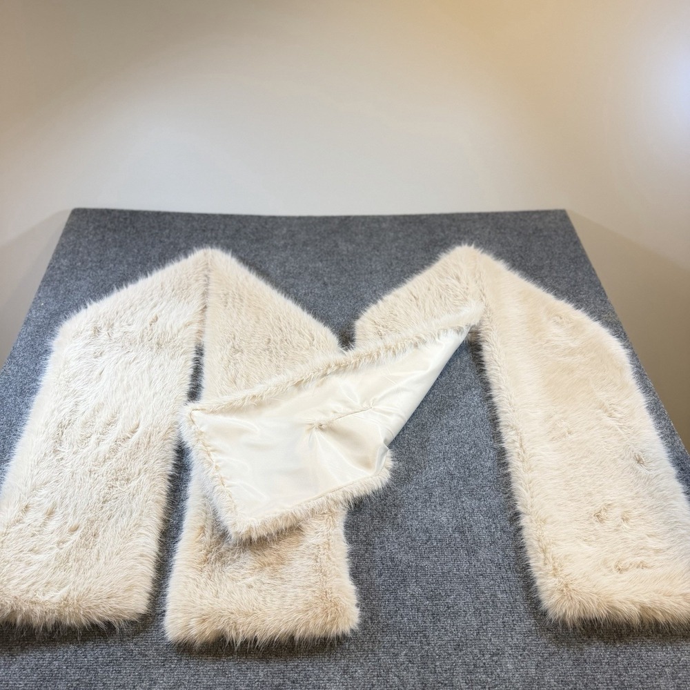 Womens Light Tan Faux Fur Shawl/Wrap - Buy 1 or Both